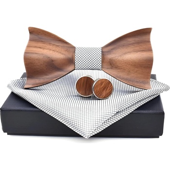 HARAHU Дървен папионка lu-30926 - Сив kp30926 (lu-30926)