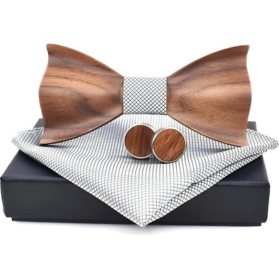 HARAHU Дървен папионка lu-30926 - Сив kp30926 (lu-30926)