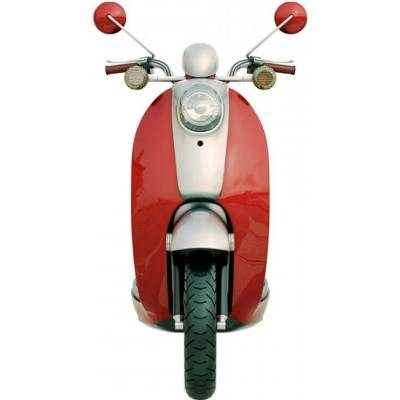 Nástěnná kovová cedule Scooter Red – 27x1x50 cm