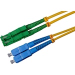Conneu E2000-APC-SC-UPC дуплексна пач корда, сингълмод OS2, 3 мм. , жълта, Conneu (5.0 м) (CNFJ-E2ASCOS2DYE3mm-5)