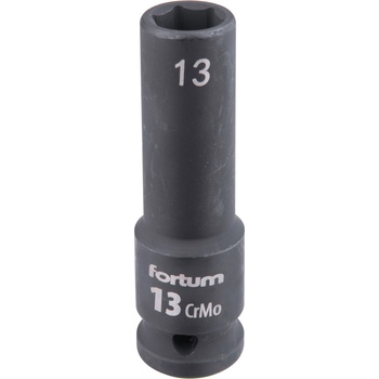 Fortum машинна (ударна) муфа 1/2", 13 mm, L 78 mm, почернена, FORTUM