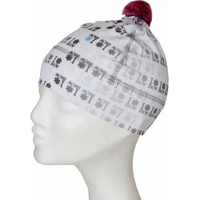 Infit 0395 Bela čepička s bambulí I love snow