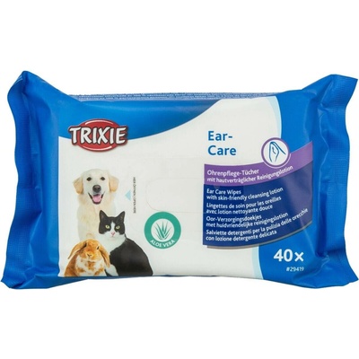 Trixie Ear Care vlhčené ušní ubrousky s Aloe Vera 40 ks – Zboží Mobilmania