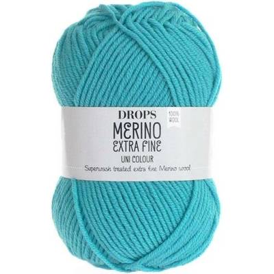 Příze DROPS Merino Extra Fine uni color 43 - azurové moře