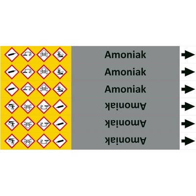 Nadrzenapalivo.cz Značení potrubí ISO 20560, amoniak PZAL 007335 – Zbozi.Blesk.cz