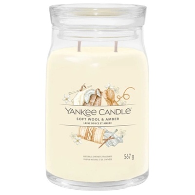Yankee Candle Soft Wool & Amber ароматична свещ 567 гр
