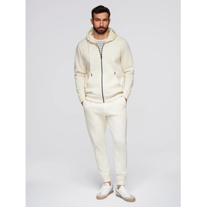 Ombre Clothing Мъжки спортен екип суитшърт с качулка + панталони джогър - кремав V11 Z119 Ombre Clothing Ombre Clothing | Byal Bezhov | МЪЖЕ | S