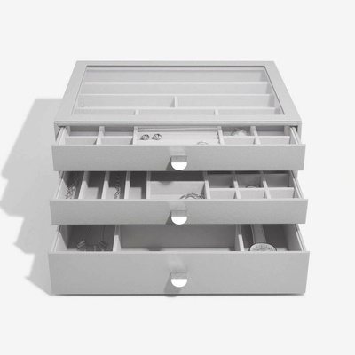 Stackers šperkovnice se šuplíky 3v1 Pebble Grey Supersize Drawers šedá 75913