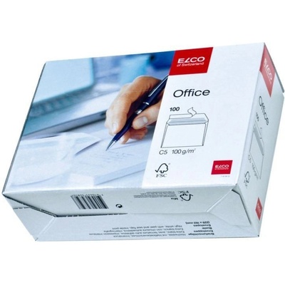 Obálky ELCO Office samolepicí s páskou C5 100 ks bílé