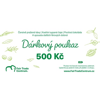 Fairobchod Dárkový poukaz na 500 Kč, tištěný