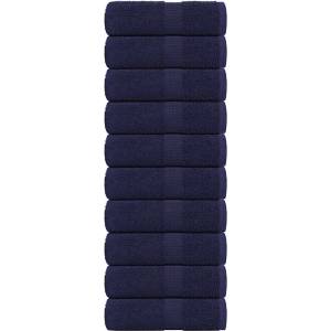 vidaXL Кърпи за пране FROGN 10 бр. тъмносини 30x30 см 360 г/м2 (136778)