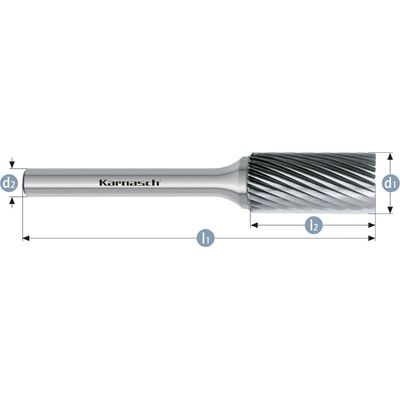 Karnasch 113010045 | B (ZYB) - Valcová fréza s čelným ozubením HP-2 6,0x13x3-40 mm, nepovlakované