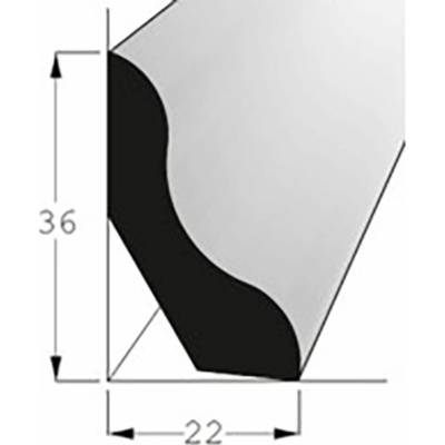 Lišta podlahová borovice 36x22mm, délka 240cm