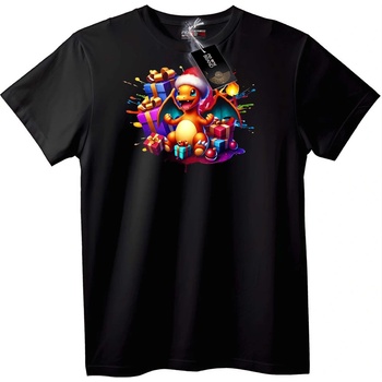 NOONEBRAND Тениска Коледен Дракон - 7XL, Black