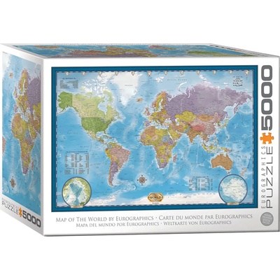 EUROGRAPHICS - Puzzle Map of the World - 5 000 piese