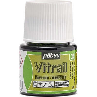 Pébéo Nevypaľovacia farba na sklo Vitrail 45 ml 34 Apple Green