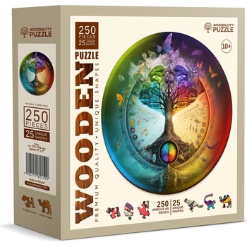 Wooden City Дървен пъзел Wooden City, 250 части - Мандала, Дървото на живота (HE 0183-L)