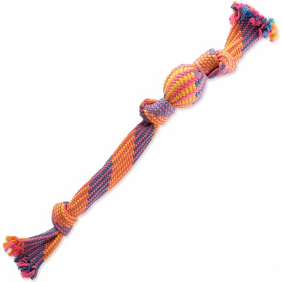 Dog Fantasy přetahovadlo míč barevné vzor 2, 3 knoty 50 cm