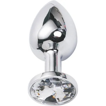 Image 1 of Sensual Метално дилдо Butt Plug "SILVER CRYSTAL CLEAR" 7 см