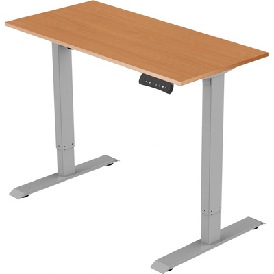 Delso Výškovo nastaviteľný stôl ADJUSTER PRO 80 x 120 cm buk / sivá