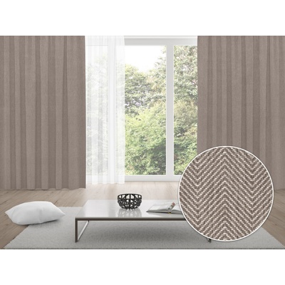 Biante 100% zatemňovací záves Blackout BKM-302 Sivohnedé cik-cak pásiky - šírka 270 cm 270x230 cm