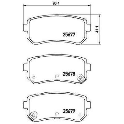 BREMBO Sada brzdových platničiek kotúčovej brzdy P30068