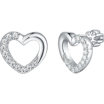 Olivie strieborné náušnice SRDIEČKO 8378