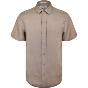 Jack Wills Риза Jack Wills Men's Short Sleeve Plain Shirt - Khaki/Grey