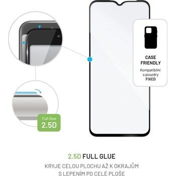 FIXED Full Cover 2,5D Tempered Glass for TCL 30SE, black FIXGFA-1060-BK