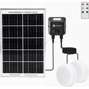 Aigostar - LED соларно таванно осветително тяло 2xLED/35W/3, 7V 6000 mAh IP65 + ДУ (AI2350)