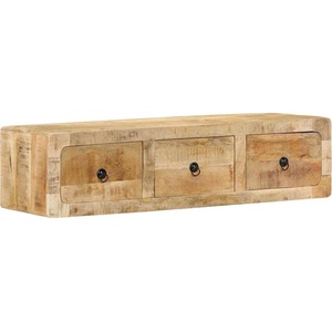vidaXL Стенен ТВ шкаф, 100x32x25 см, масивно дърво, цвят манго (4104527)