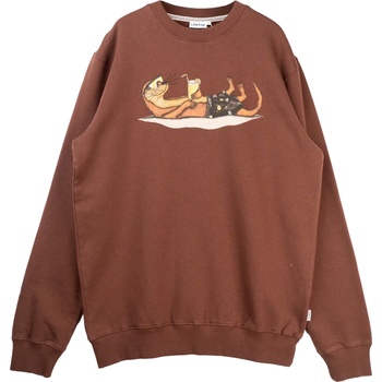 LAKOR Мъжки пуловер LAKOR An Otter Vacation Crewneck Jumper - Chicory Coffee - размер S (017-4269-0111)