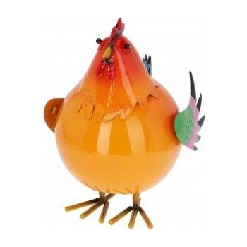 Progarden Colorful figurine metal rooster, 21 x 25 x 28 cm