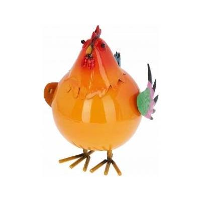 Progarden Colorful figurine metal rooster, 21 x 25 x 28 cm