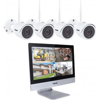 Secutek WiFi система от камери Secutek SLG-WIFI3604M4FE200 - 4x 2MP камера, 12" NVR (WIFI3604M4FE200)