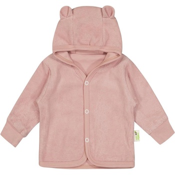 Bio Baby Бебешки суитшърт с ушички Bio Baby - 80 сm, 9-12 месеца, розово фроте (97222323)