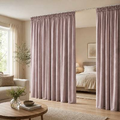 Dekorační závěs s řasící páskou PIERRE CARDIN 300 růžová 140x300 cm (cena za 1 kus) MyBestHome