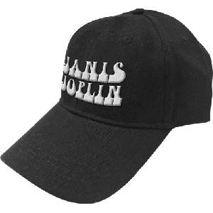 Janis Joplin White Logo Black UNI (<![CDATA[JOPCAP01WB]]>)
