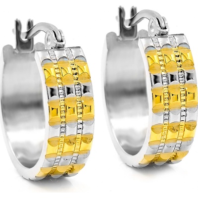 BRUNOshop.cz Vzorované náušnice kroužky gold S4043