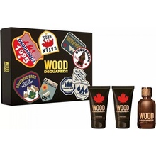 Dsquared2 Wood pour Homme EDT 50 ml + balzam po holení 50 ml + sprchový gél 50 ml darčeková sada