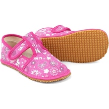 Beda detské Barefoot papuče Love Slim Pink