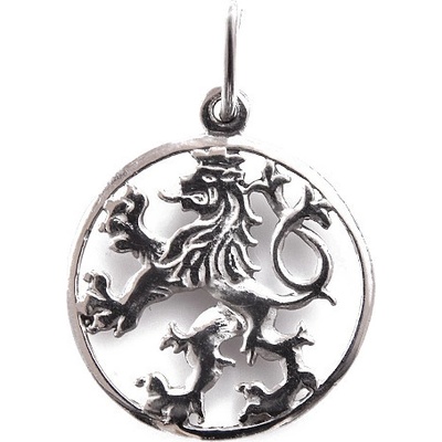 Zlatnictví Zlatíčko Zlatý přívěsek český lev v kruhu 000.00026