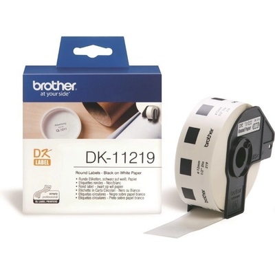 BROTHER papírové štítky DK-11219/ QL/ kulaté/ 1200ks/ průměr 12mm DK11219