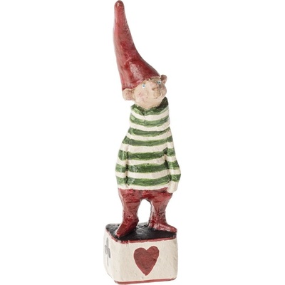 Maileg Vánoční skřítek Petit Noël No. 7, červená barva, pryskyřice