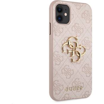 GUESS Гръб Guess PU 4G Metal Logo Case за iPhone 11 - Розов (3666339006662)