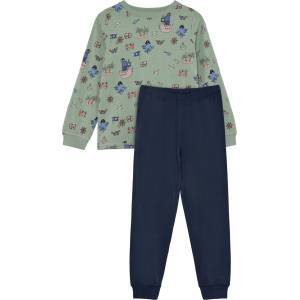 Minymo Детско ежедневно термо бельо Minymo Kid's Pyjamas L/S Set AOP 134260 Everyday base layer - Lily Pad - размер 140 (EU) (714-1861-0120)