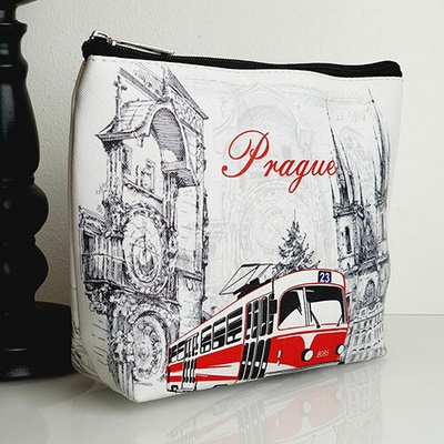 RB-nakuplevne kosmetická taštička Praha 23 x 16 cm bílá