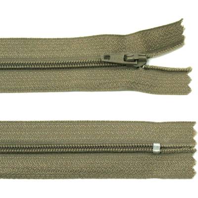 Spirálový zip no.3 nerozepínací 22cm - více barev color: 697 hnědo-khaki