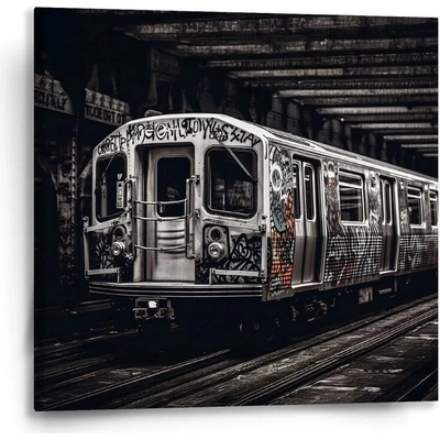 Sablio Obraz Mestské metro s graffiti - 50x50 cm