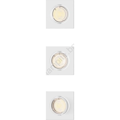 Philips - Комплект 3x вградени осветителни тела PERIDOT 1xGU10/7W/230V бяло (P7280)